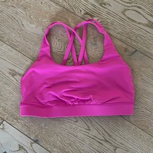 Lululemon Free to be Energy Bra sonic pink Med support B-D